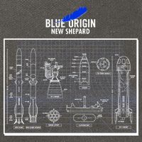 Blue Origin New Shepard Spaceship Blueprints Cotton Canvas Backpack