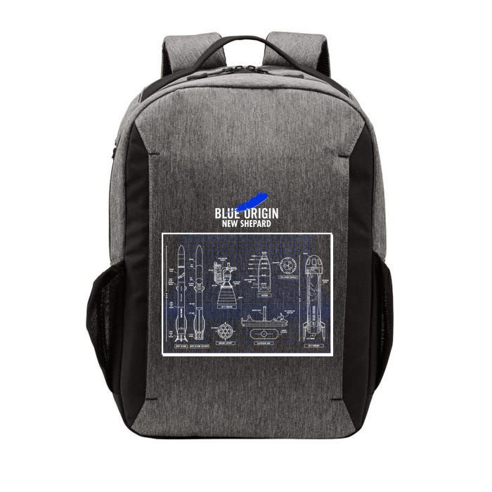 Blue Origin New Shepard Spaceship Blueprints Vector Backpack