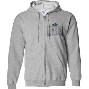 Blue Origin New Shepard Spaceship Blueprints Full Zip Hoodie