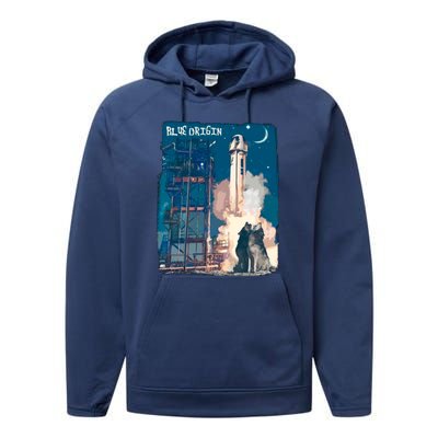 Blue Origin Space Launch Performance Fleece Hoodie