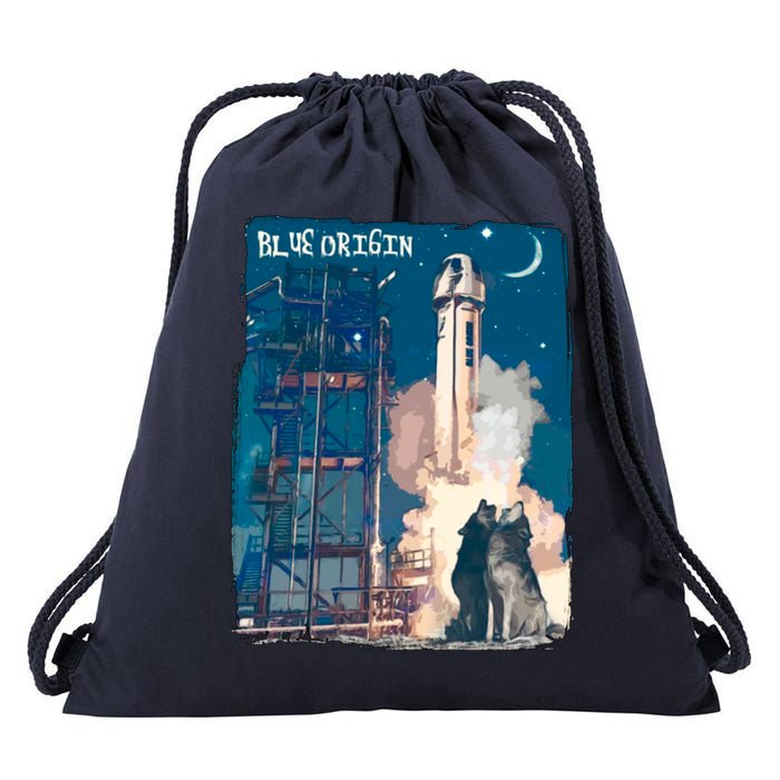 Blue Origin Space Launch Drawstring Bag