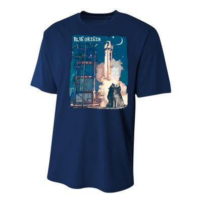 Blue Origin Space Launch Youth Performance Sprint T-Shirt