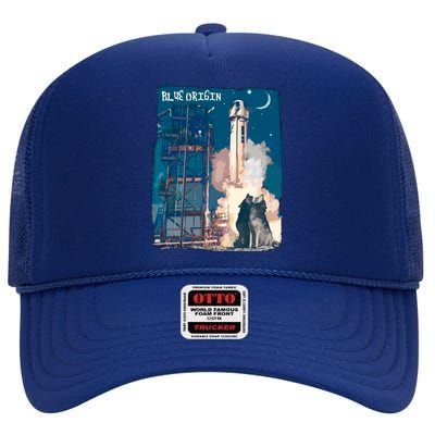 Blue Origin Space Launch High Crown Mesh Back Trucker Hat