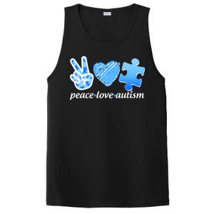 Blue Peace Love Autism  PosiCharge Competitor Tank