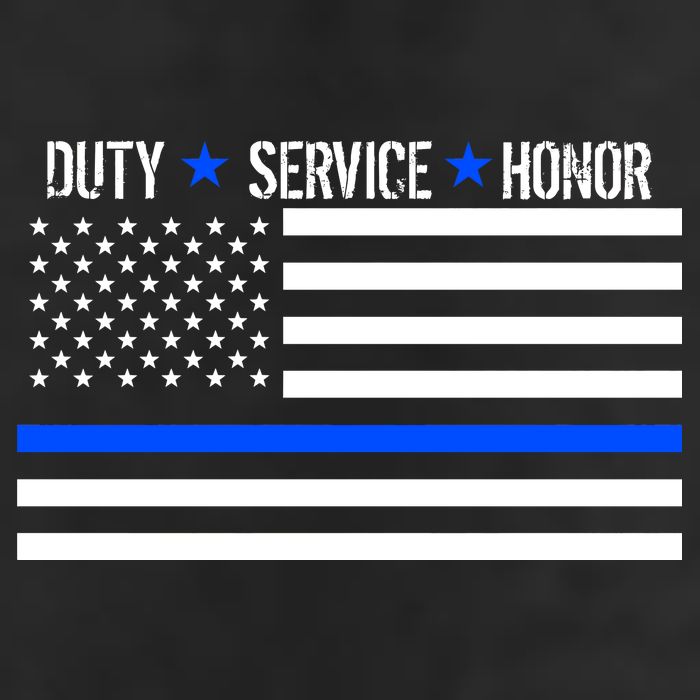 Blue Ribbon USA Flag Support Police 11oz C Handle Ceramic Mug