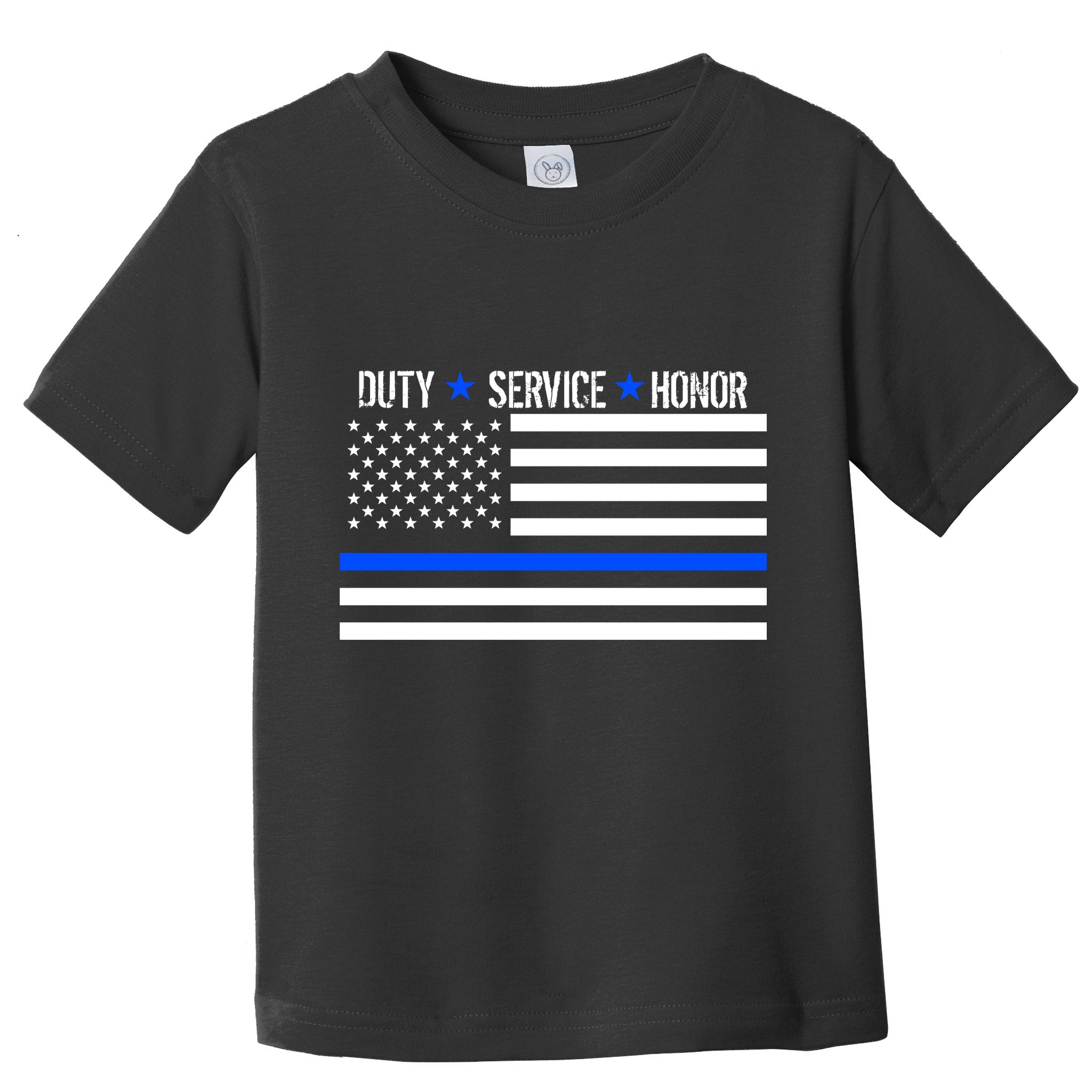 Blue Ribbon USA Flag Support Police Toddler T-Shirt