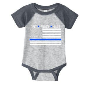 Blue Ribbon USA Flag Support Police Infant Baby Jersey Bodysuit