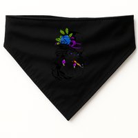 Blue Rose Smoking Lady Icon USA-Made Doggie Bandana
