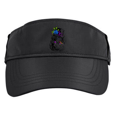 Blue Rose Smoking Lady Icon Adult Drive Performance Visor