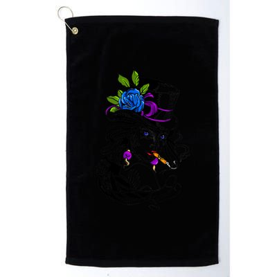 Blue Rose Smoking Lady Icon Platinum Collection Golf Towel