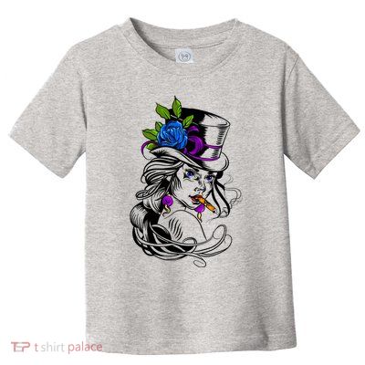 Blue Rose Smoking Lady Icon Toddler T-Shirt