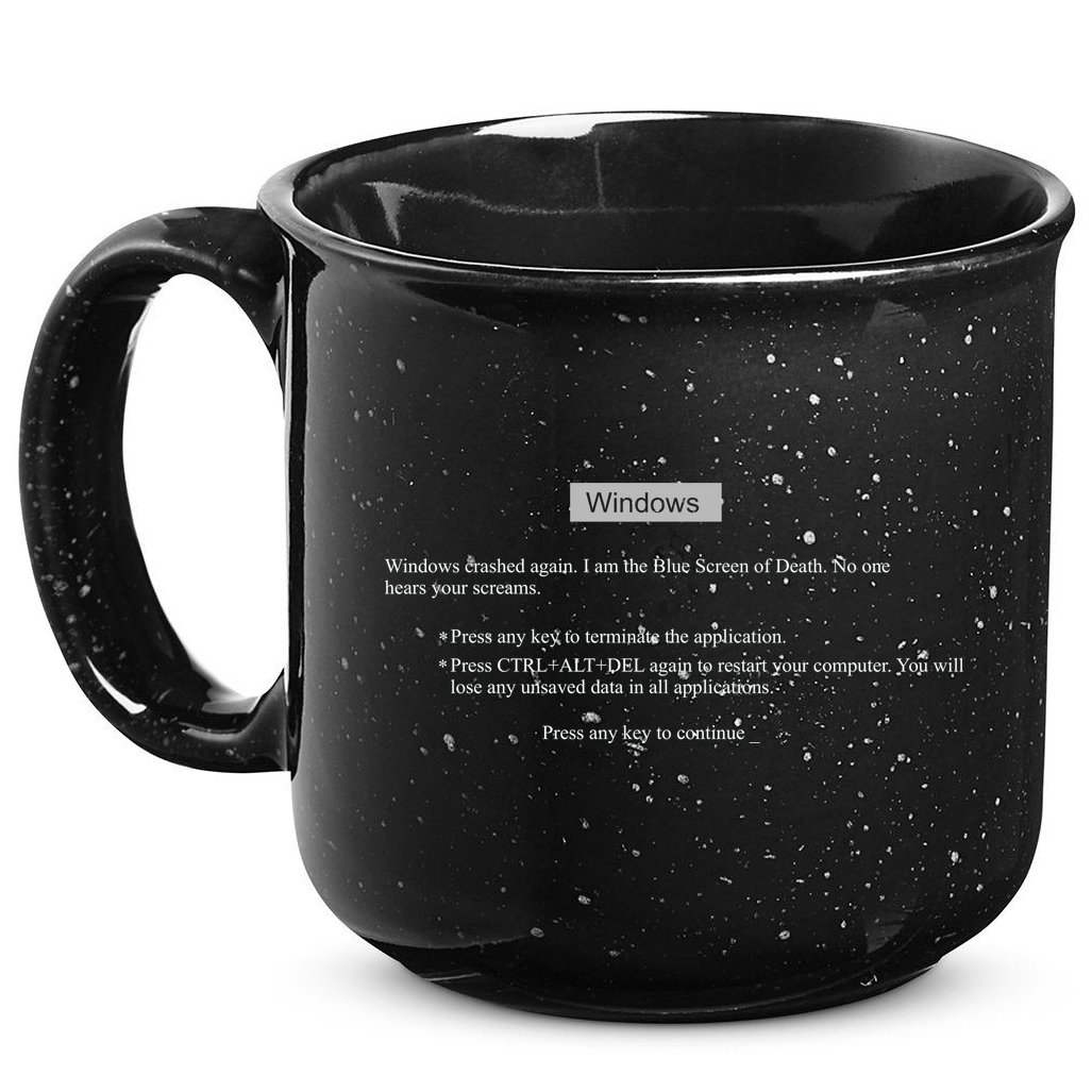 Blue Screen Of Death Windows 15oz Campfire Ceramic Mug