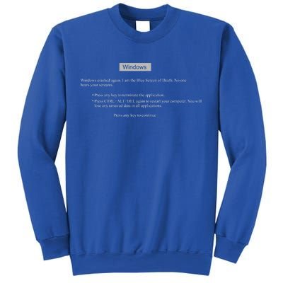 Blue Screen Of Death Windows Sweatshirt