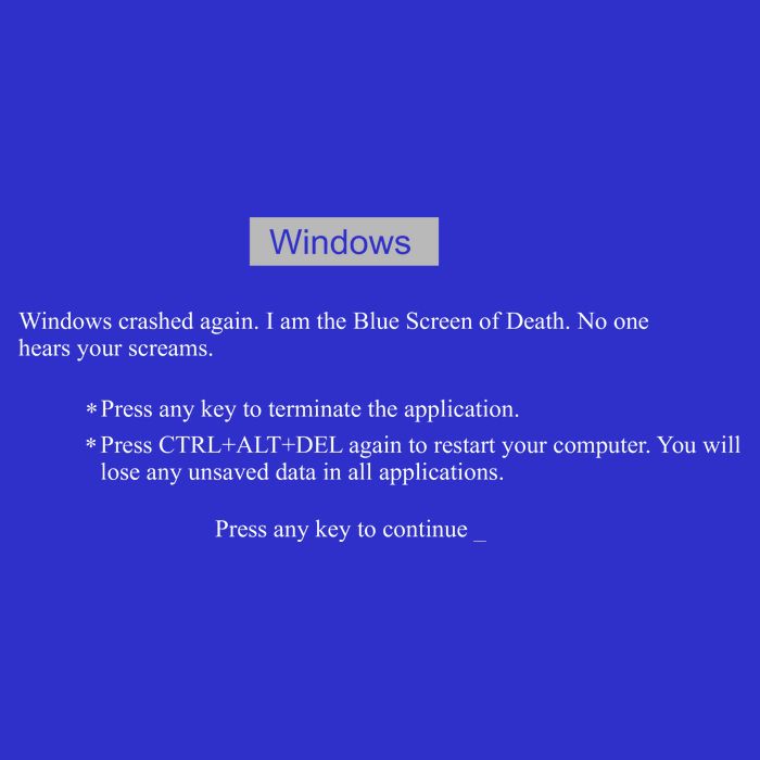 Blue Screen Of Death Windows Poster
