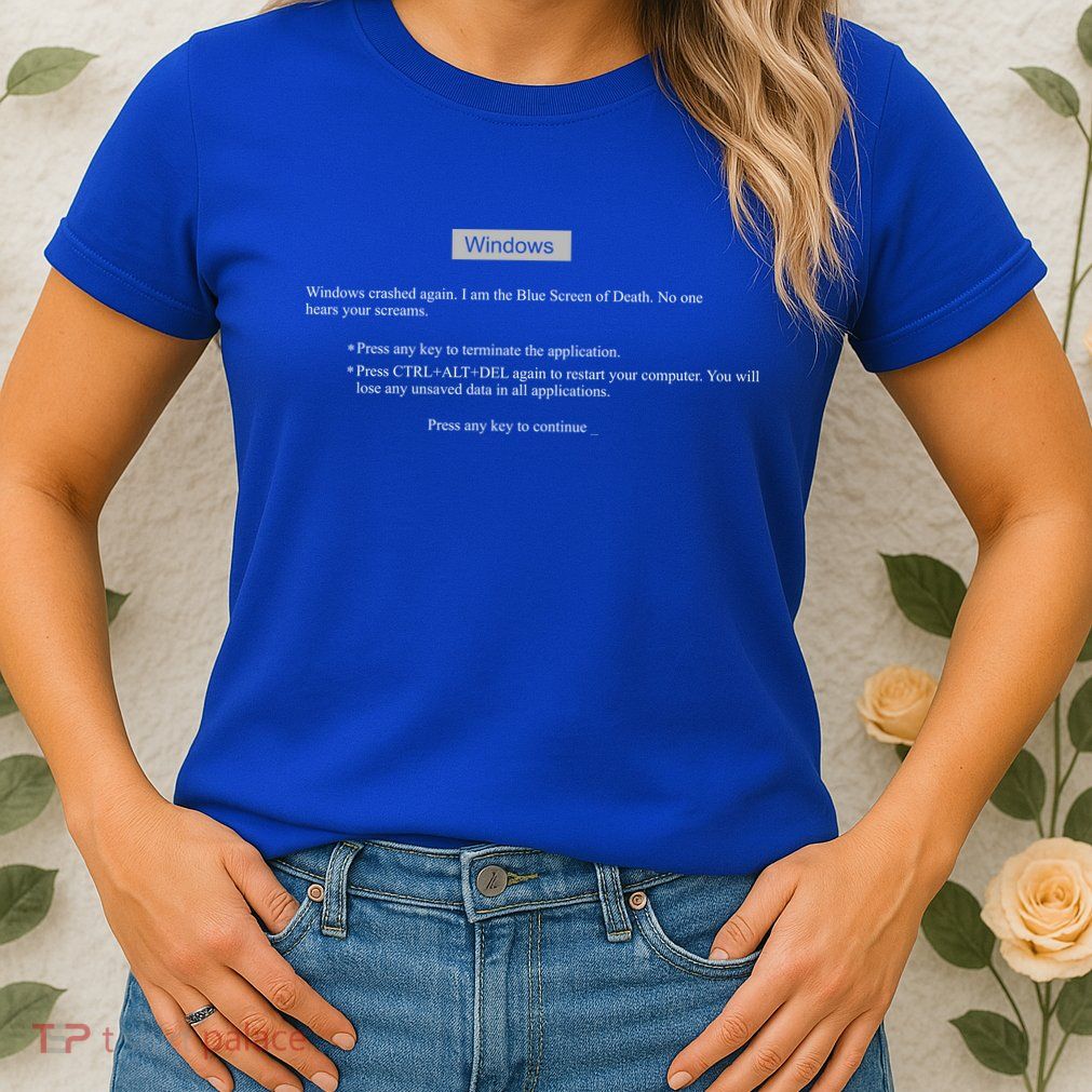 Blue Screen Of Death Windows Womens T-Shirt