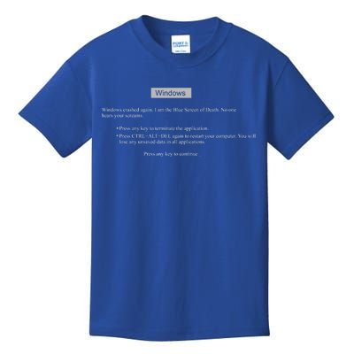 Blue Screen Of Death Windows Kids T-Shirt