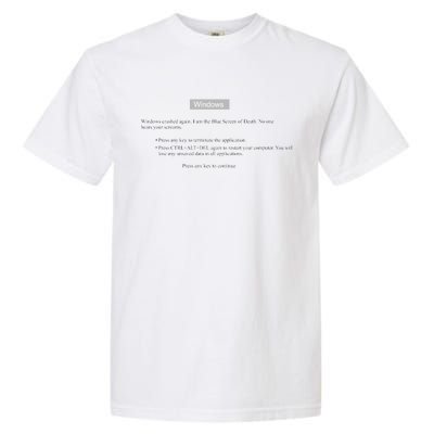 Blue Screen Of Death Windows Garment-Dyed Heavyweight T-Shirt