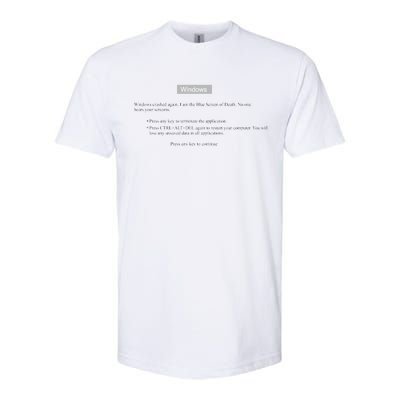 Blue Screen Of Death Windows Softstyle CVC T-Shirt