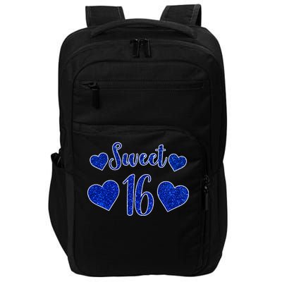  Blue Sparkle Sweet 16 Birthday  Impact Tech Backpack