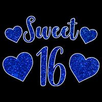  Blue Sparkle Sweet 16 Birthday  Backpack