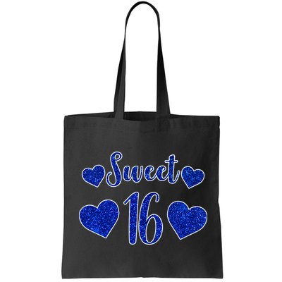  Blue Sparkle Sweet 16 Birthday  Bag