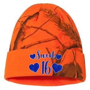  Blue Sparkle Sweet 16 Birthday  Kati Licensed 12" Camo Beanie