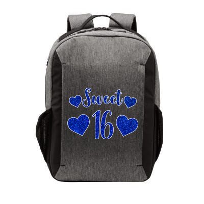  Blue Sparkle Sweet 16 Birthday  Vector Backpack