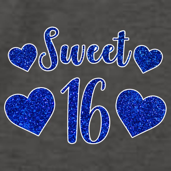  Blue Sparkle Sweet 16 Birthday  Vector Backpack