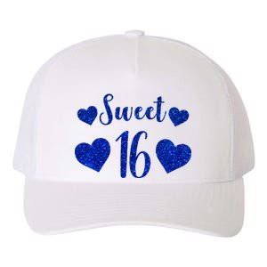  Blue Sparkle Sweet 16 Birthday  Yupoong Adult 5-Panel Trucker Hat