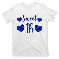  Blue Sparkle Sweet 16 Birthday  T-Shirt