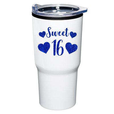  Blue Sparkle Sweet 16 Birthday  Tumbler