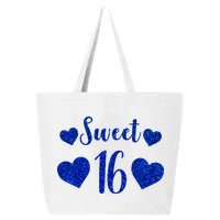  Blue Sparkle Sweet 16 Birthday  25L Jumbo Tote