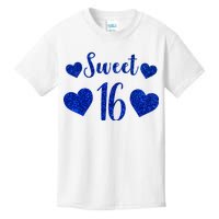  Blue Sparkle Sweet 16 Birthday  Kids T-Shirt