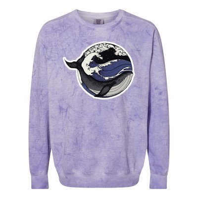 Blue Whale Great Wave Colorblast Crewneck Sweatshirt