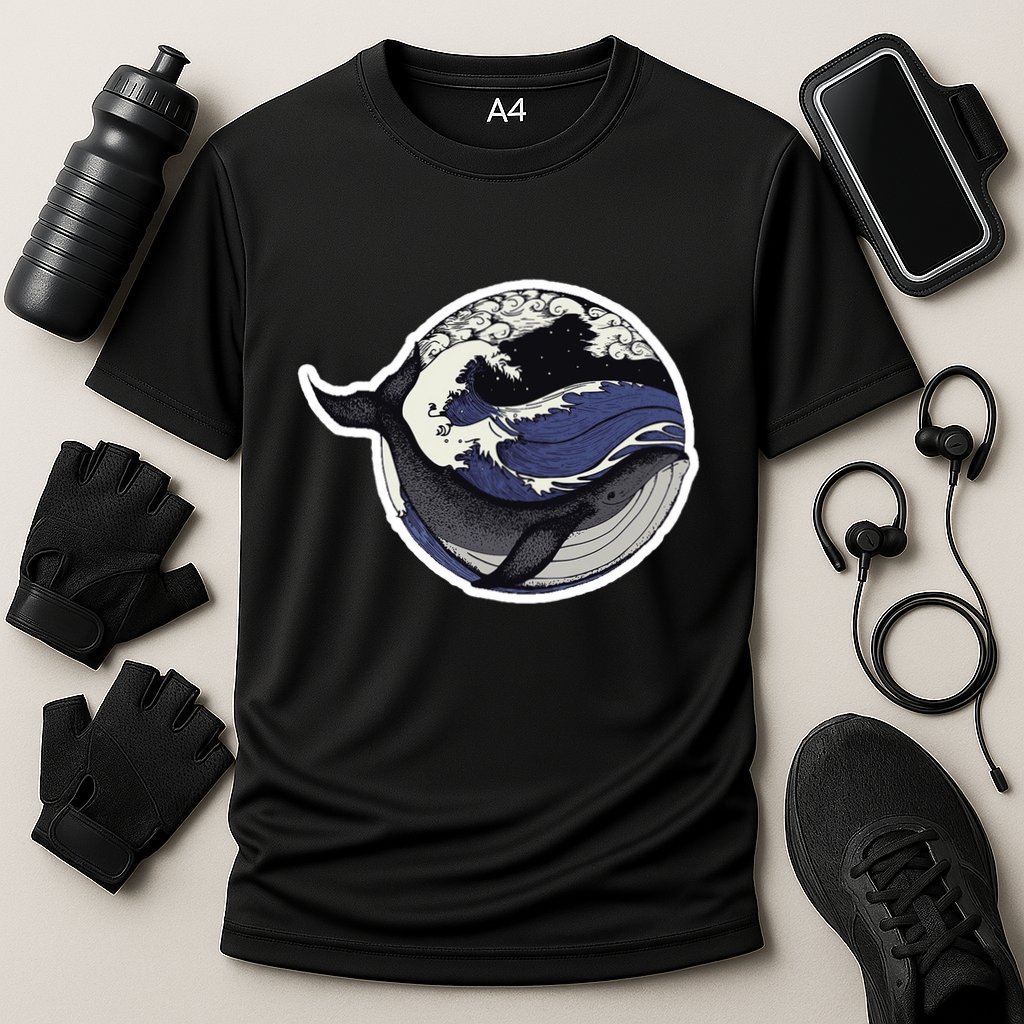 Blue Whale Great Wave Cooling Performance Crew T-Shirt