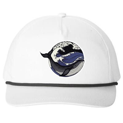 Blue Whale Great Wave Snapback Five-Panel Rope Hat