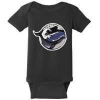 Blue Whale Great Wave Baby Bodysuit
