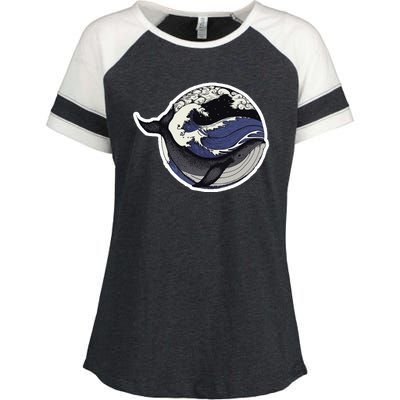 Blue Whale Great Wave Enza Ladies Jersey Colorblock Tee