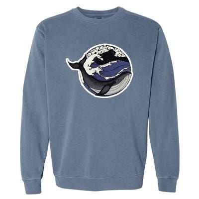 Blue Whale Great Wave Garment-Dyed Sweatshirt