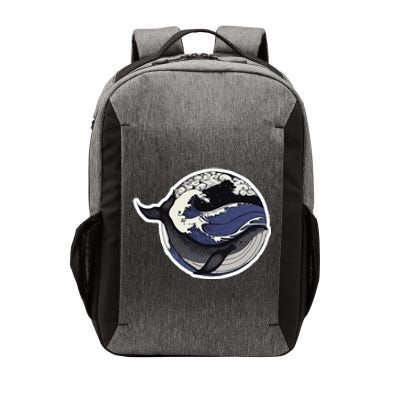 Blue Whale Great Wave Vector Backpack