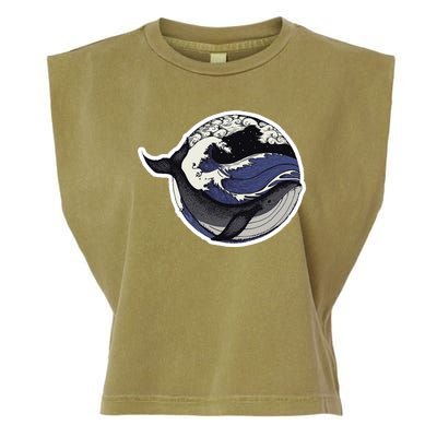 Blue Whale Great Wave Garment-Dyed Women's Muscle Tee