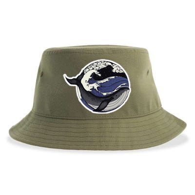 Blue Whale Great Wave Sustainable Bucket Hat