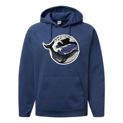 Blue Whale Great Wave Performance Fleece Hoodie