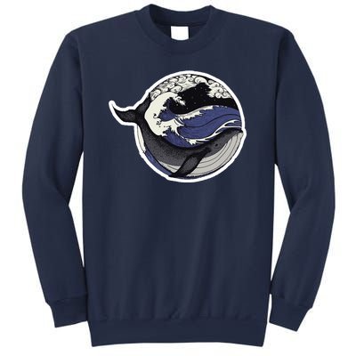 Blue Whale Great Wave Sweatshirt