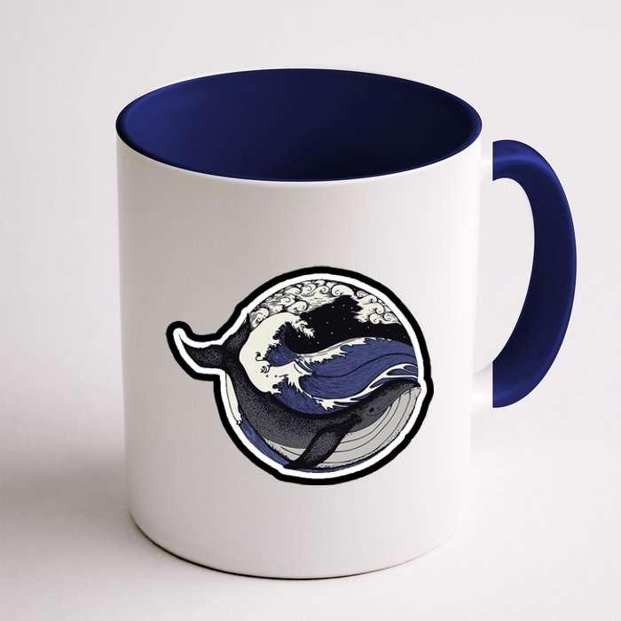 Blue Whale Great Wave Coffee Mug