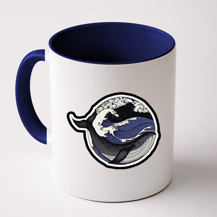 Blue Whale Great Wave Coffee Mug