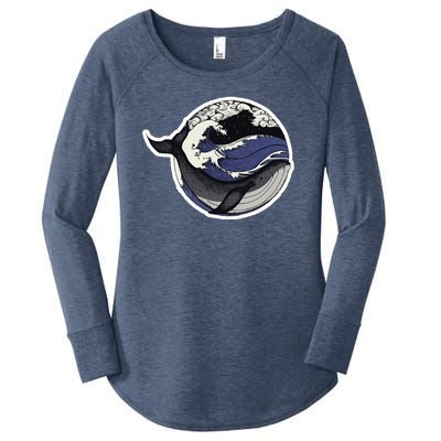 Blue Whale Great Wave Women's Perfect Tri Tunic Long Sleeve Shirt