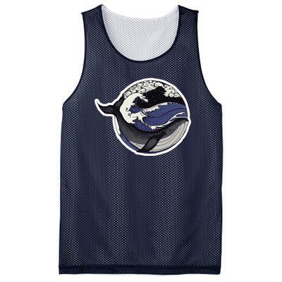 Blue Whale Great Wave Mesh Reversible Basketball Jersey Tank