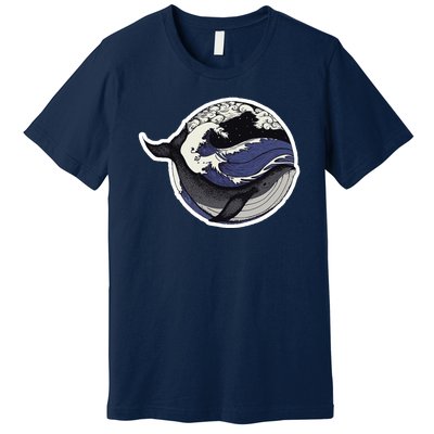 Blue Whale Great Wave Premium T-Shirt