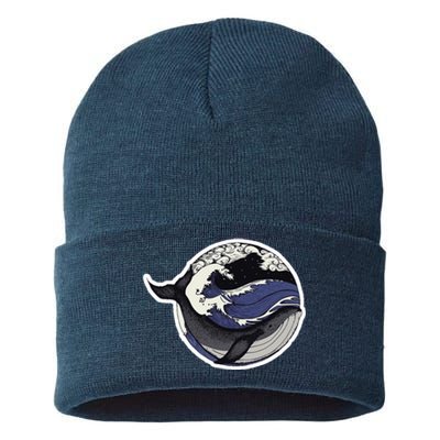 Blue Whale Great Wave Sustainable Knit Beanie